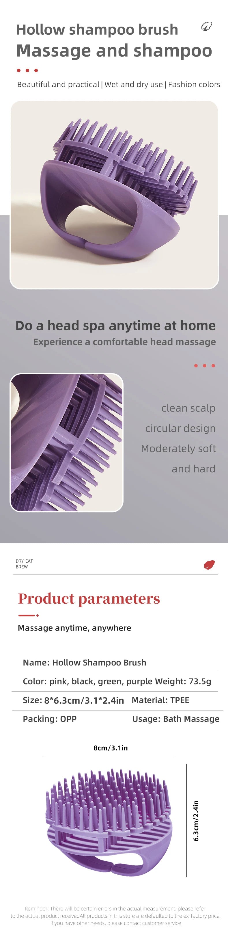 Silicone Scalp Massager Brush