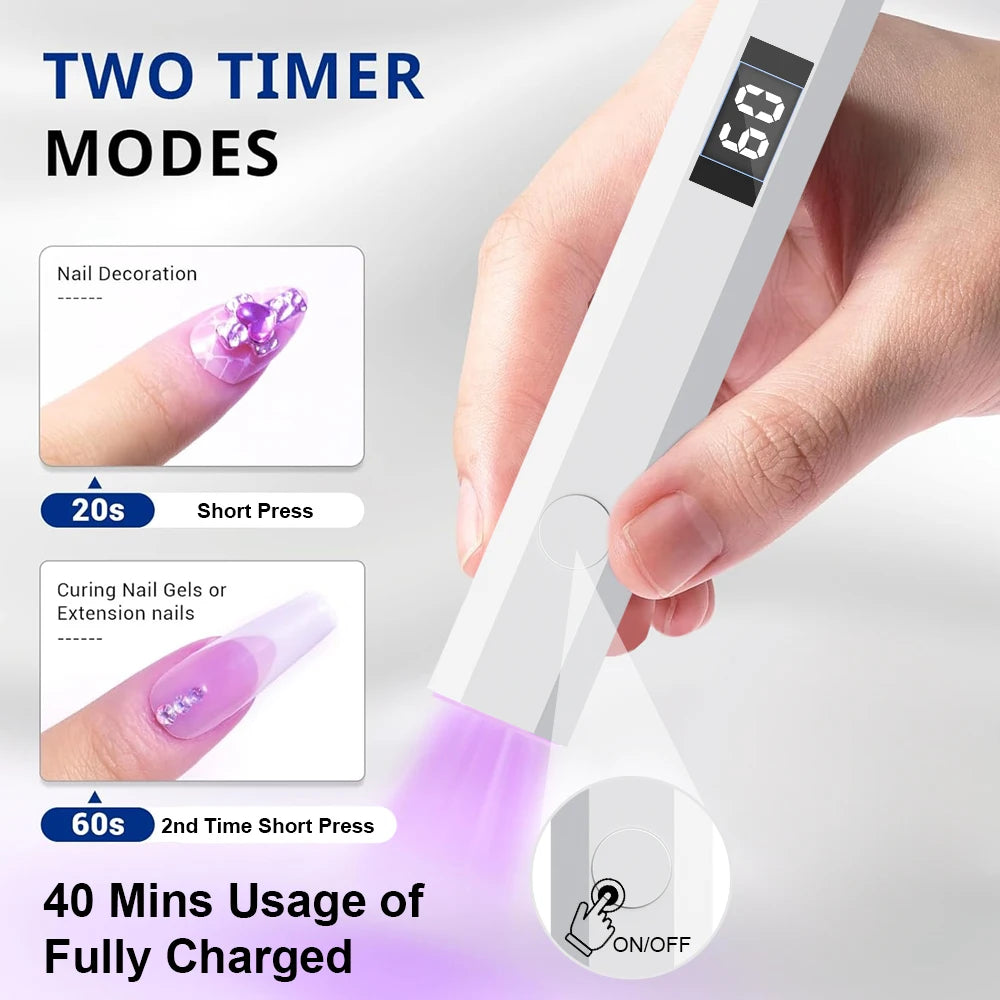 GattaBeauty™ Fold & Glow – Mini Lâmpada UV para Unhas