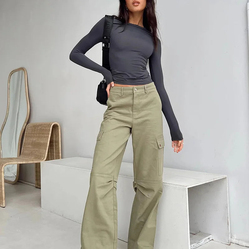 Top Feminino Slim de Manga Comprida