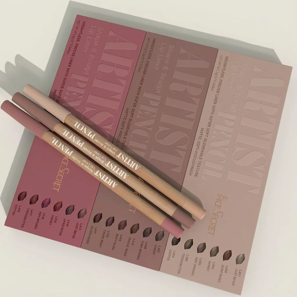 Velvet Matte Lip Liner Set – 6 Long-Lasting Shades