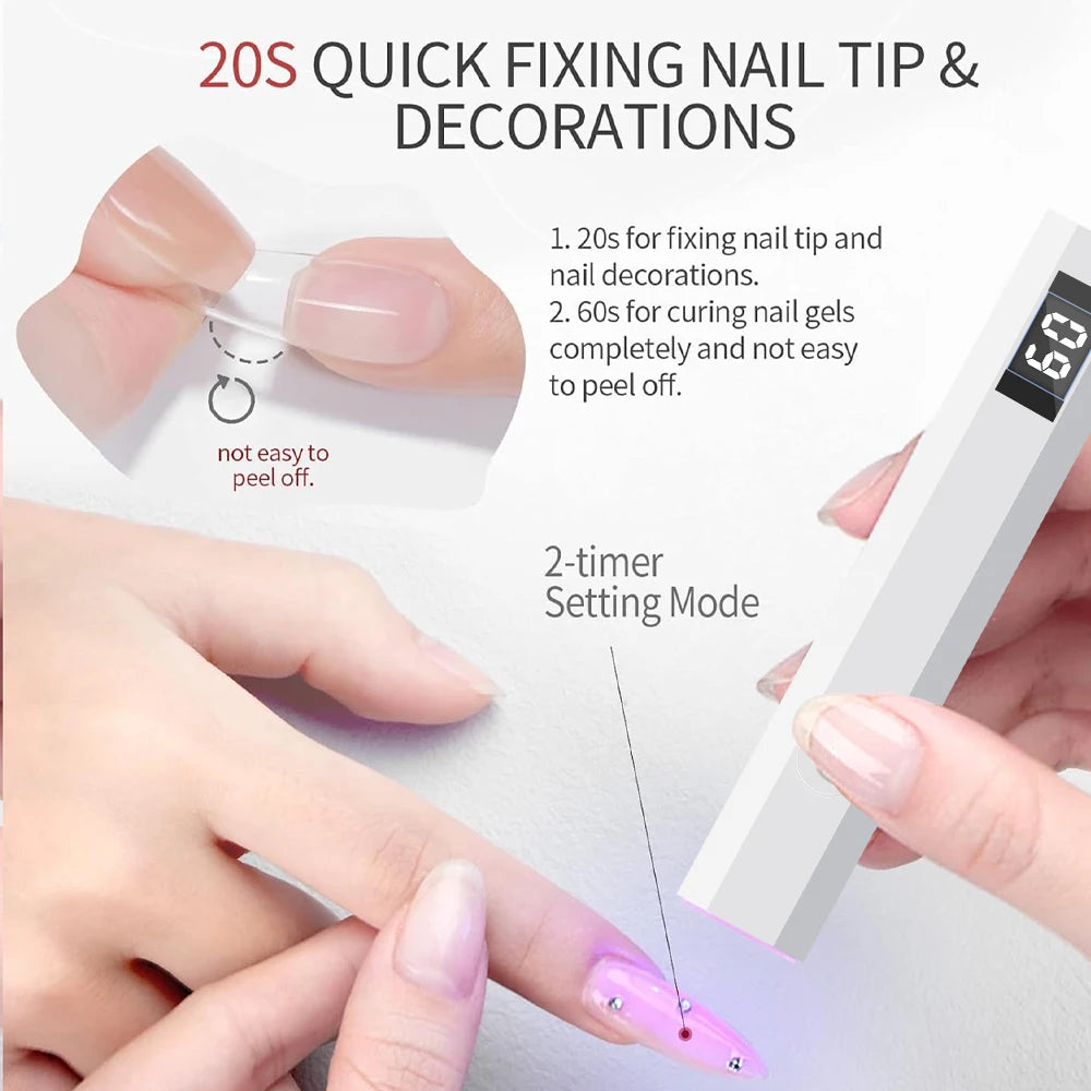 GattaBeauty™ Fold & Glow – Mini Lâmpada UV para Unhas